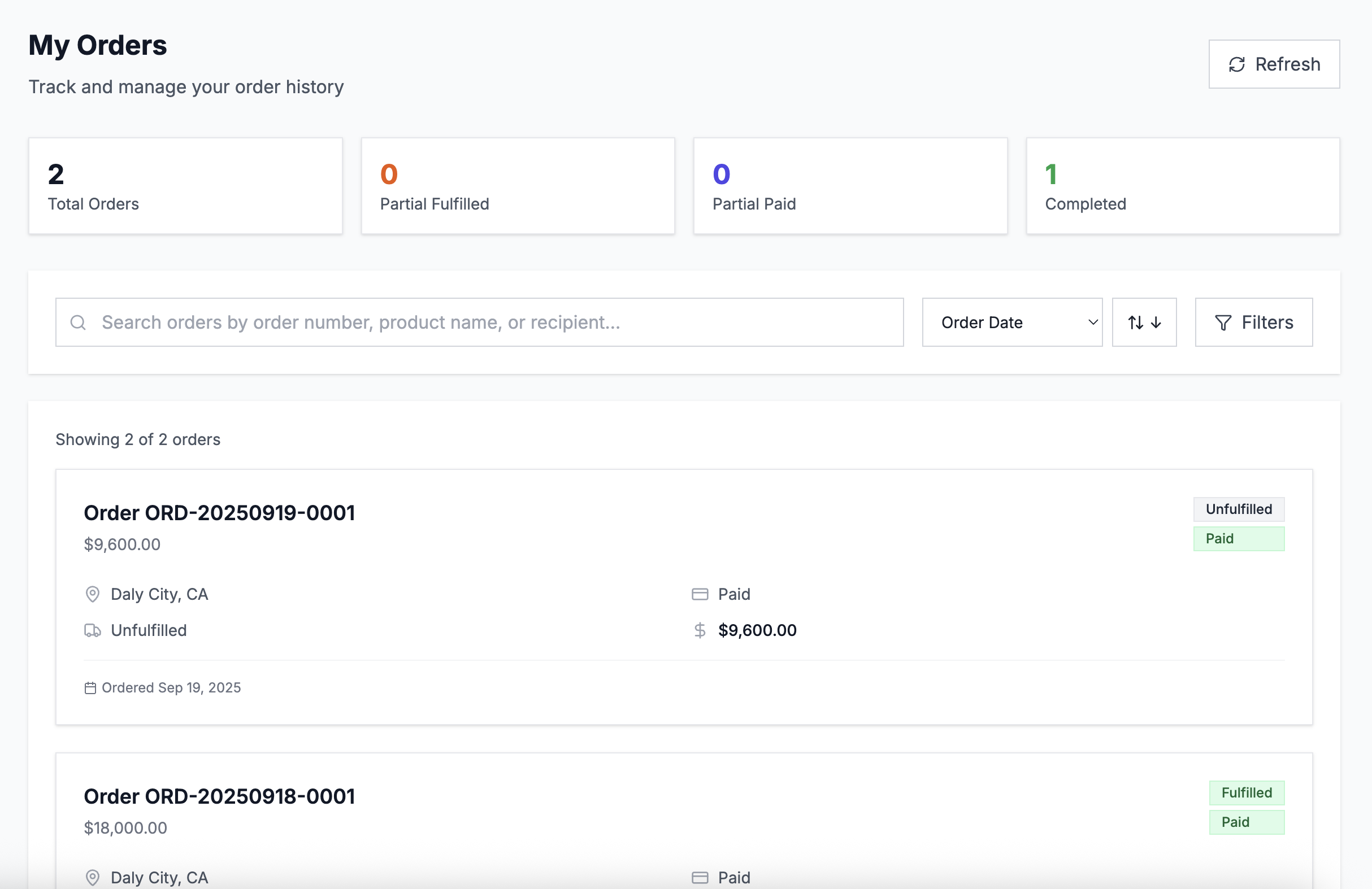 Order Management